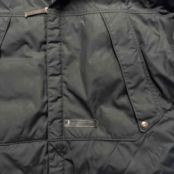 Polo Ralph Lauren Black Goose Down Insulated Snow Ski Hooded Jacket Men's Large - Picture 2 of 8